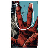 ビンテージクリスマスサンタヘビーメタルロックアンドロール スモールペーパーバッグ (正面)