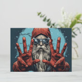 ビンテージクリスマスサンタヘビーメタルロックアンドロール 案内状 (スタンド正面)