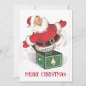 ビンテージクリスマスサンタホリデーカード シーズンカード (正面)