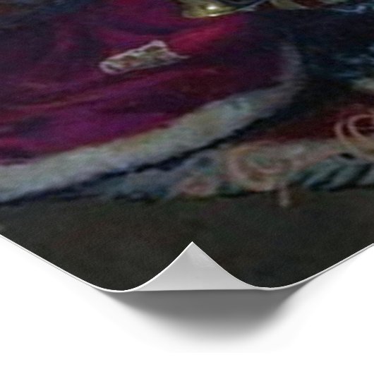 ビンテージクリスマスサンタホリデーポスター ポスター (角)