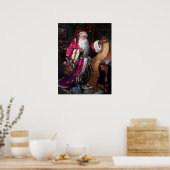 ビンテージクリスマスサンタホリデーポスター ポスター (キッチン)