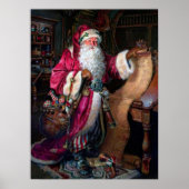 ビンテージクリスマスサンタホリデーポスター ポスター (正面)