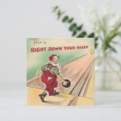 ビンテージクリスマスサンタボーリング シーズンカード (スタンド正面)