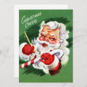 ビンテージクリスマスサンタ シーズンカード (正面/裏面)