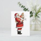 ビンテージクリスマスサンタ シーズンポストカード (スタンド正面)