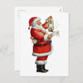 ビンテージクリスマスサンタ シーズンポストカード (正面/裏面)