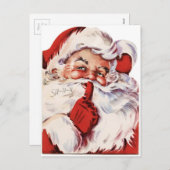ビンテージクリスマスサンタ シーズンポストカード (正面/裏面)