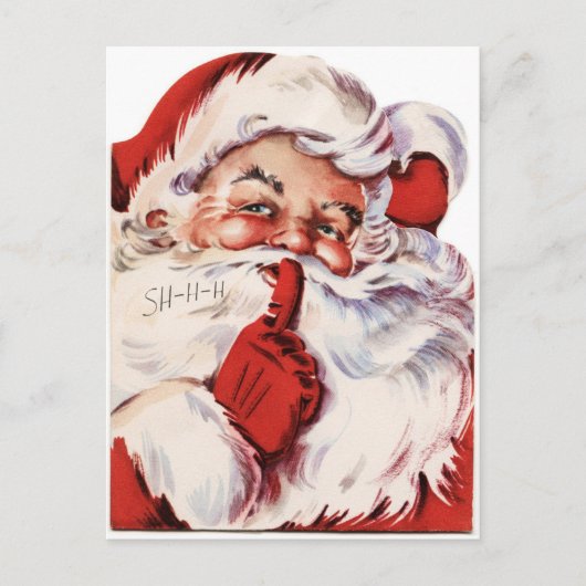 ビンテージクリスマスサンタ シーズンポストカード (正面)