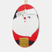 ビンテージクリスマスサンタ セラミックオーナメント (左)
