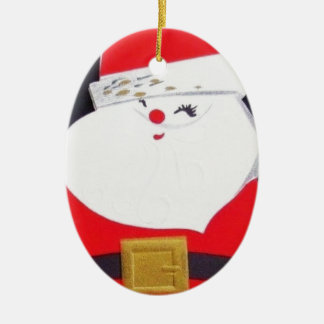 ビンテージクリスマスサンタ セラミックオーナメント