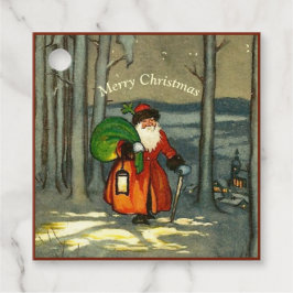 ビンテージクリスマスサンタ フェイバータグ