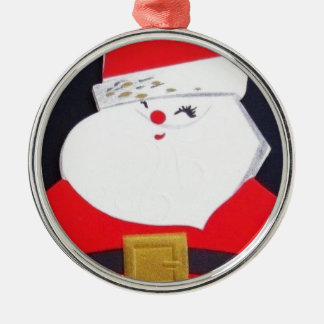 ビンテージクリスマスサンタ メタルオーナメント