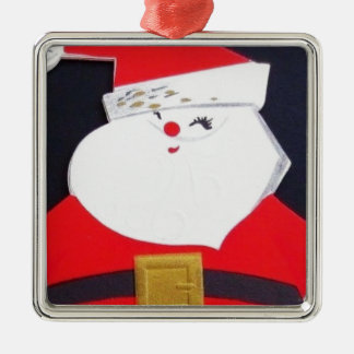 ビンテージクリスマスサンタ メタルオーナメント