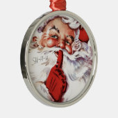 ビンテージクリスマスサンタ メタルオーナメント (右)