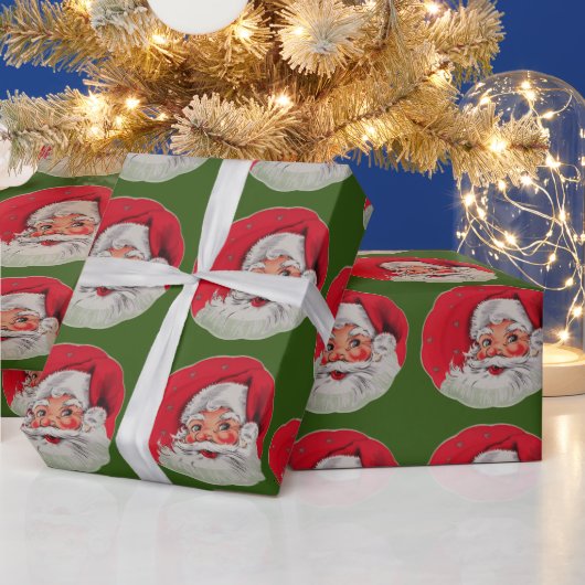 ビンテージクリスマスサンタ ラッピングペーパー (クリスマス)