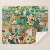 ビンテージクリスマスシェルパブランケット シェルパブランケット (正面(横))