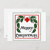 ビンテージクリスマスシールカード シーズンポストカード (正面/裏面)