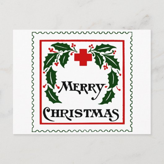 ビンテージクリスマスシールカード シーズンポストカード (正面)