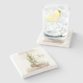 ビンテージクリスマスジョイホリデイ ストーンコースター (横)