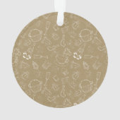 ビンテージクリスマスジンジャーブレッドマンとサンタ オーナメント (裏面)