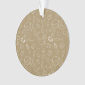 ビンテージクリスマスジンジャーブレッドマンとサンタ オーナメント (正面)