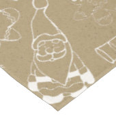 ビンテージクリスマスジンジャーブレッドマンとサンタ テーブルクロス (アングル)