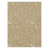 ビンテージクリスマスジンジャーブレッドマンとサンタ テーブルクロス (正面)