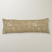 ビンテージクリスマスジンジャーブレッドマンとサンタ ボディピロー (裏面)