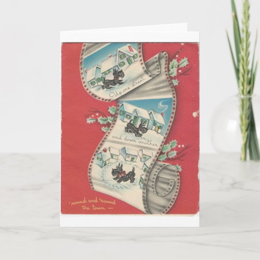 ビンテージクリスマススコッティドッグ シーズンカード (正面)