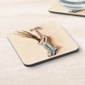 ビンテージクリスマスストッキングのコルクコースター コースター (左側)