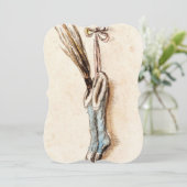 ビンテージクリスマスストッキングファンシーカット シーズンカード (スタンド正面)