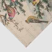 ビンテージクリスマスソングバード冬 薄葉紙 (詳細)