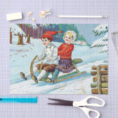 ビンテージクリスマスチルドレンスリング 薄葉紙 (クラフト)