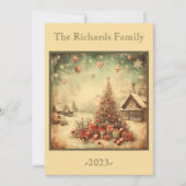ビンテージクリスマスツパーソナライズされたリー シーズンカード (正面)