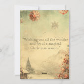 ビンテージクリスマスツパーソナライズされたリー シーズンカード (裏面)