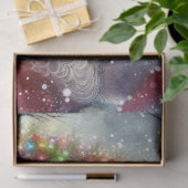 ビンテージクリスマスツリーとサンタクロースの休日 薄葉紙 (ギフト)