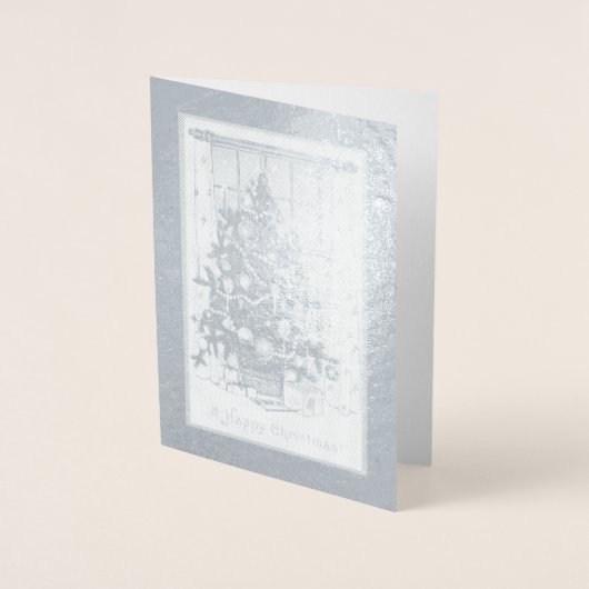 ビンテージクリスマスツリーと写真の追加， ZSSPG 箔カード (正面)