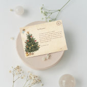 ビンテージクリスマスツリーのグリーティングカード シーズンカード