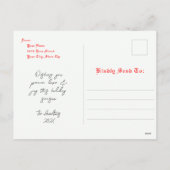 ビンテージクリスマスツリーのステンドグラス シーズンポストカード (裏面)