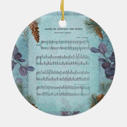 ビンテージクリスマスツリーの装飾 セラミックオーナメント (裏面)