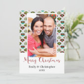 ビンテージクリスマスツリーオーナメントの写真カード シーズンカード (スタンド正面)