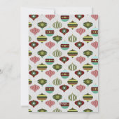 ビンテージクリスマスツリーオーナメントの写真カード シーズンカード (裏面)