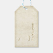 ビンテージクリスマスツリーカスタムラベル ギフトタグ (裏面)