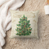 ビンテージクリスマスツリーカスタム装飾用クッション クッション (ブランケット)