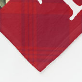 ビンテージクリスマスツリーキルトパターン フリースブランケット (角)