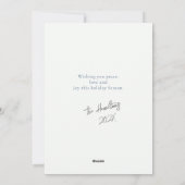 ビンテージクリスマスツリーステンドグラスのホリデーカード シーズンカード (裏面)