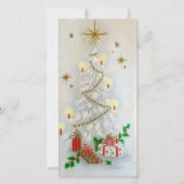 ビンテージクリスマスツリーズとプレゼントホリデーカード シーズンカード (正面)