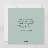 ビンテージクリスマスツリープレゼントブルーピンク シーズンカード (裏面)