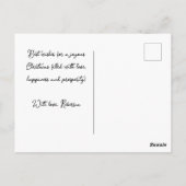 ビンテージクリスマスツリーベビーガールグリーンホリデイ ポストカード