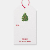 ビンテージクリスマスツリーホリデイ ギフトタグ (裏面)